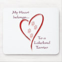 Lakeland Terrier Heart Belongs mousepads