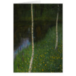 Lakeshore with Birches - Gustav Klimt Cards