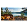 Lakeside Park Bench Customized Photo Card