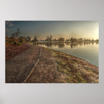 Lakeside Path at Dawn 1 Print