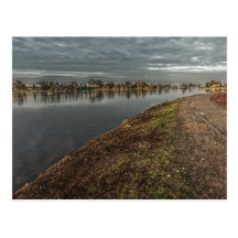 Lakeside Path at Dawn 2 Postcard