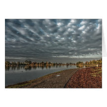 Lakeside Path at Dawn 3 Card
