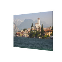 Lakeside town, Malcesine, Verona Province, Italy Canvas Print