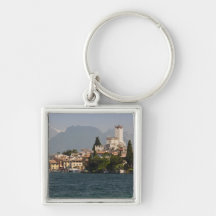 Lakeside town, Malcesine, Verona Province, Italy Keychains