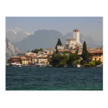Lakeside town, Malcesine, Verona Province, Italy Postcard
