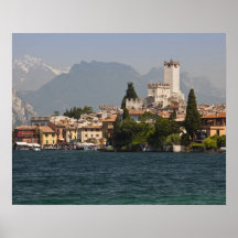Lakeside town, Malcesine, Verona Province, Italy Print