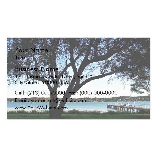 Lakeside view business cards