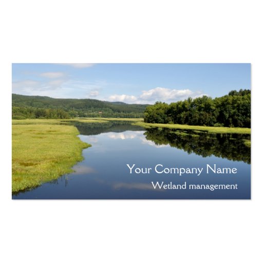 Lakeside wetlands business card (front side)
