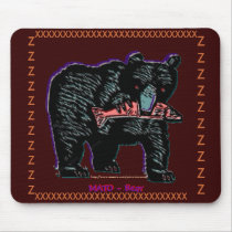 Lakhotah Country-black-bear, "MATO" & salmon mousepads by Primitivewest Lakhotah Country-black-bear, "MATO" & salmon mousepads
