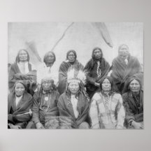Lakota Indian Chiefs who Met General Miles to En Print