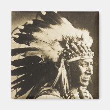 Lakota Sioux Chief White Swan Refrigerator Magnets