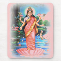 LAKSHMI Goddess of Wealth and Prosperity mousepads