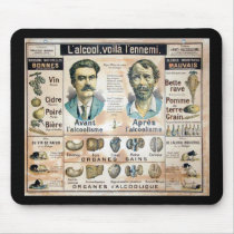 L'Alcool Voila l'Ennemi #1 mousepads by AbsintheFairy L'Alcool Voila l'Ennemi #1 mousepads