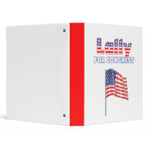 Lally for Congress Patriotic American Flag Binders