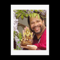 Lama with Green Tara - Postcard by rainbowdharma Lama with Green Tara - Postcard