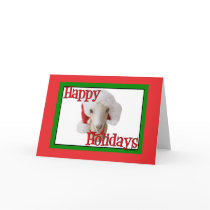 LaMancha Goat Holiday Santa Hat Christmas cards by getyergoat LaMancha Goat Holiday Santa Hat Christmas cards