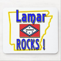 Lamar Rocks ! (blue) mousepads