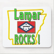 Lamar Rocks ! (green) mousepads