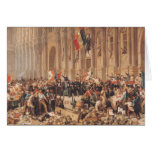Lamartine rejects the red flag in 1848 greeting cards