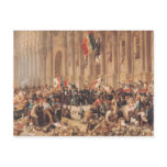 Lamartine rejects the red flag in 1848 post cards