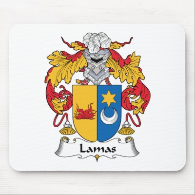 Lamas Family Crest Mouse Pad by coatsofarms