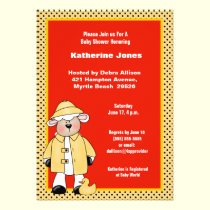 Lamb and Ducky Baby Shower Invitation invitations