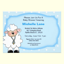 Lamb   Baby Boy Shower Invitations invitations