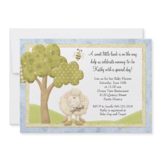 Lamb Baby Shower Invitation zazzle_invitation