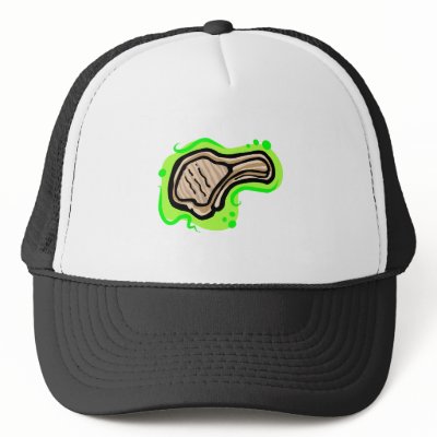 Lamb chop trucker hat by Edibility