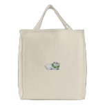 Lamb Embroidered Tote Bag