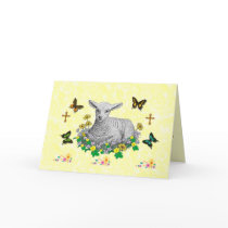 Lamb in flowers cards by KABSANNIE Lamb in flowers cards