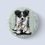 Lamb Lover Border Collie Button