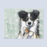 Lamb Lover Border Collie Postcard