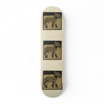 Lamb - Square Animals Illustration Skate Decks