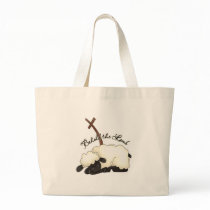 Lamb with crucifix Behold the Lamb bags