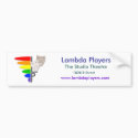 Lambda Players Bumper Sticket bumper stickers by theatricalguy Lambda Players Bumper Sticket bumper stickers