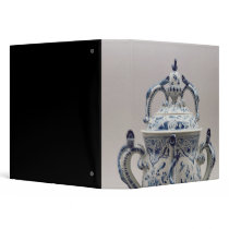 Lambeth Delftware posset pot, blue and white Binder