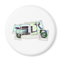 lambretta photo montage fridge magnet