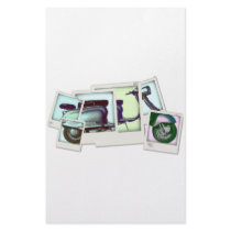 lambretta photo montage customized stationery