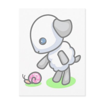Lamby-Pie Snail Mail Postcard by Illeander
