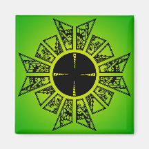Lament star green refrigerator magnets