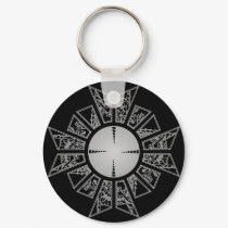 Lament star silver keychains