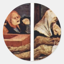Lamentation By Grünewald Mathis Gothart (Best Qual Round Stickers
