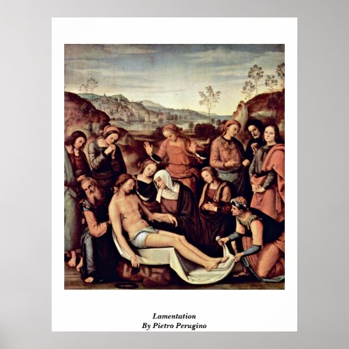 Lamentation By Pietro Perugino Poster
