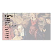 Lamentation Of Christ With Donors By Memling Hans Business Card Templates