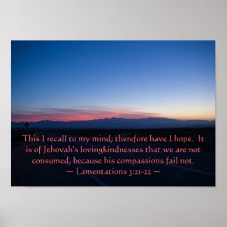 Lamentations 3: 21-22 posters