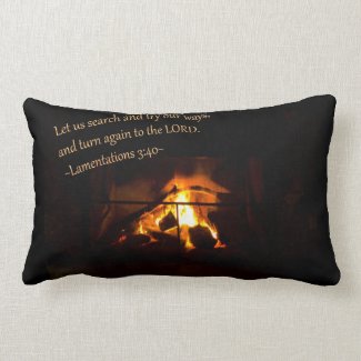 Lamentations 3:40 pillow