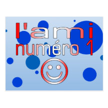 L'Ami Numéro 1 in Canadian Flag Colors for Boys Postcards
