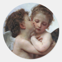 L'Amour et Psyché, Enfants – William Bouguereau Round Sticker