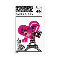 Lamour Love in Paris Postage stamp